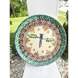 Fratantoni Ceramiche Italy Vietri 1 Round Wall Plate 14 3/8" Signed Wall decor